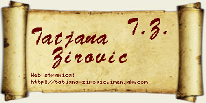 Tatjana Žirović vizit kartica